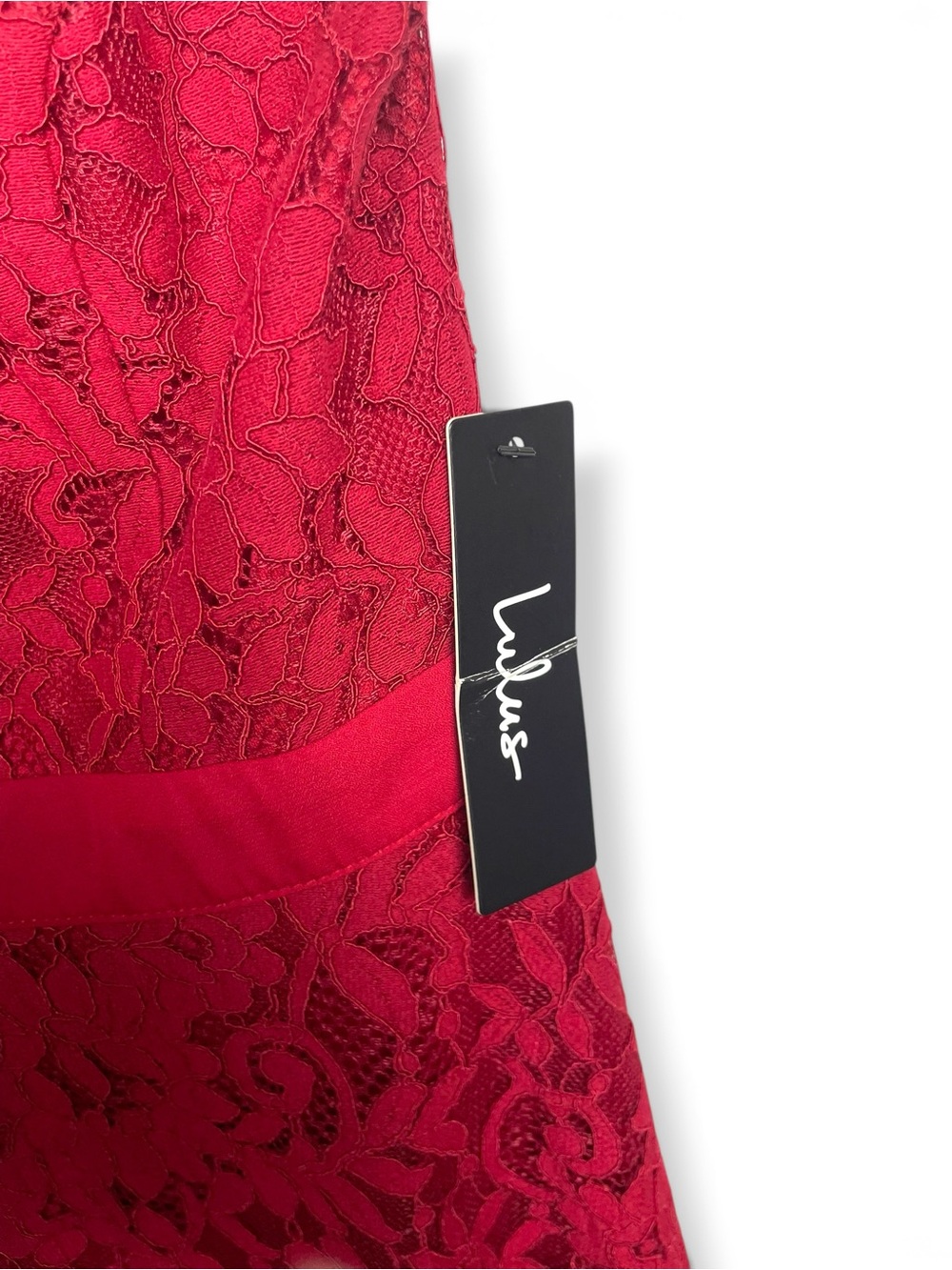 NEW Lulus lace Halter Skater Dress in Wine Red small - Picture 5 of 8